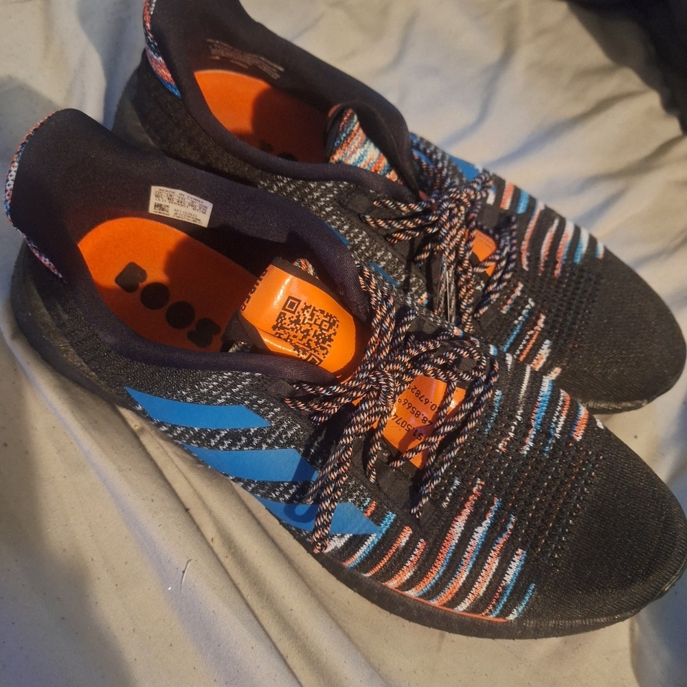 Adidas Black, Orange and Blue Boost HD